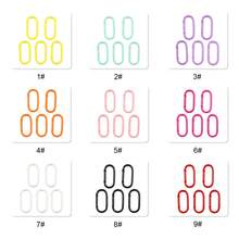 5pcs 25*50mm Paint Sprayed Color Running Track Shaped Carabiner With Spring And Key Ring Hook, Diy Accessory Material For Handmade Jewelry - 5pcs - View 7