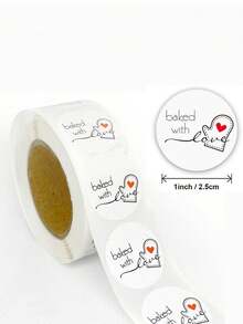 500張/卷白色圓形感謝貼紙,適用於禮品、手工藝品、包裝、婚禮、派對、信封、袋子等,感謝您支持我的小商店