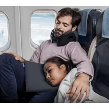 Almohada Banle De Viaje 3 En 1 Espuma Memoria, Compacta Y Portátil - Negro - Ver 4