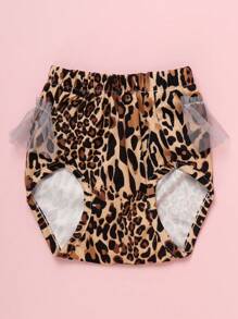 1 chiếc quần lót sinh lý viền ren họa tiết da báo bằng polyester cho chó theo mùa - Nhiều màu - Xem 5