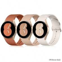 3入組無縫適配帶（無刻度）與三星Galaxy Watch 6 40mm 44mm / Galaxy Watch 5 / Watch 4 40mm 44mm / Galaxy Watch 5 Pro 45mm / Watch 6 Classic 47mm 43mm,Amazfit，小米，柔軟的矽膠運動手環，男女適用 - 彩色 - 查看 1