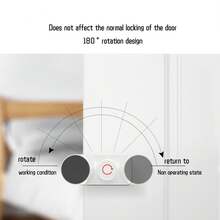 Safety Anti-pinch Snap Lock Rotating Safety Door Stopper Door Plug Anti-door Switch Insurance Door Lock For Controlling Door Switch - White - View 5