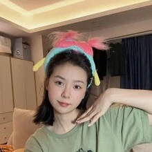 1pc Funny Face Washing Headband Hair Accessory In Pink - Pink - View 9