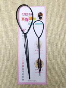 2pcs Black Multifunctional Hair Braider Tool - Black - View 6