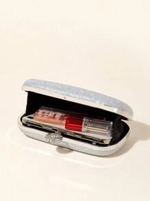 Bolso de mano de noche de mujer elegante, brillante, con lentejuelas y de lujo, bolso minimalista brillante y purpurina, bolso cuadrado brillante perfecto para fiestas, bodas, galas, cenas y cócteles