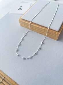 Delicarium Chain Necklaces - 銀色 - 查看 2