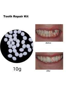 2pcs Vampire Fangs, White Horror Zombie Fake Teeth, Practical Joke, Party Props, Halloween Theme Party Decor Small Gift - White - View 4