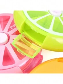 Portable Pill Box For Pocket: Weekly Pill Organizer, Vitamin Case And Small Pill Container Box With 7-day Am/pm - Orange - View 5