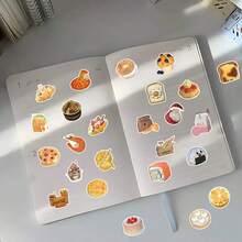 60pcs Mixed 3d Food Stickers, Cute Personalized Creative Decorative Waterproof Stickers - 3D food - View 4