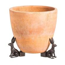 3 件兔子雕像，适用于家居装饰动物雕像花盆底座装饰装饰树脂可爱工艺礼品家居装饰配件适用于客厅卧室花园，1.38*0.79*1.57 英寸。,园艺工具，园艺工具 - 深灰色 - 查看 6