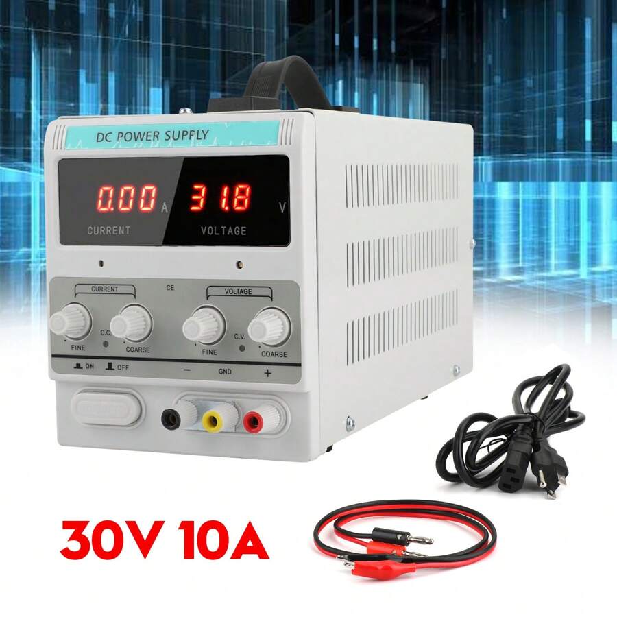 30V 10A Adjustable Power Supply Precision Variable Dual Digital Lab Test 110V - 白色 - 查看 1