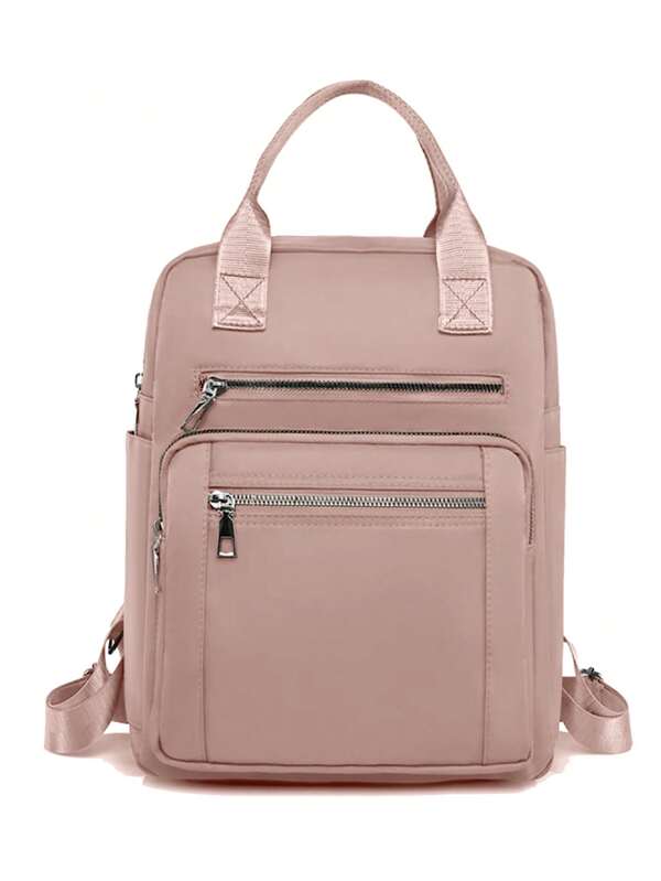 Multineos Comercio Mochila Feminina De Alumínio Com Textura Bordada Delicada Com Grande Capacidade