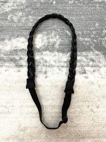 1 件女士编织细节时尚头带，用于头发装饰休闲、健身、发饰、头巾头带、发带秋冬发带，适合度假装女士优雅围巾 - 黑色 - 查看 2