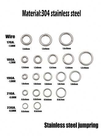 200入組時尚金屬不鏽鋼白色k形跳環,用於手鍊、耳環、項鍊接環的diy工藝配件和珠寶裝飾品找料