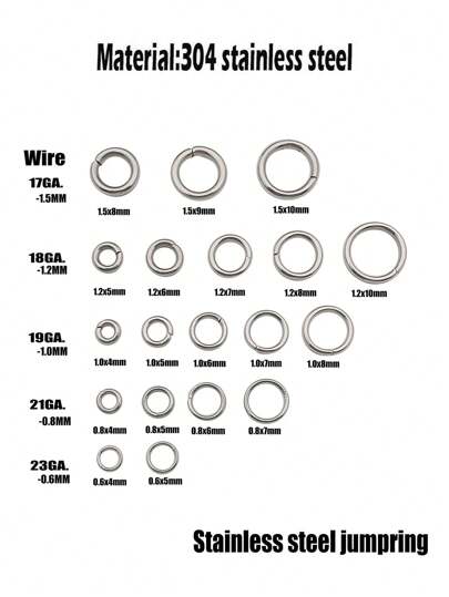 200 Pezzi Anello Di Salti In Acciaio Inossidabile Metallo Moda K Bianco Per Braccialetto Fai-da-te, Orecchini, Collana, Gioielli Accessori E Forniture Artigianali