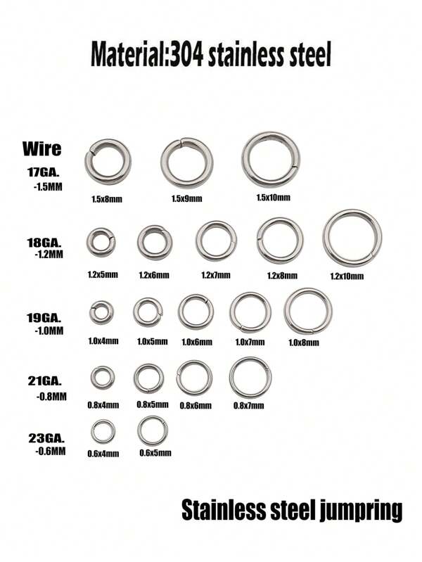 200 Pièces Fashion Metal Stainless Steel White K Jump Ring Pour La Fabrication De Bijoux Diy, Trouvailles De Fournitures De Bijoux Et Accessoires De Connexion Pour Bracelet, Boucles D'oreilles Et Collier