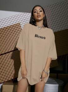 Women T-Shirts - 香檳色 - 查看 8
