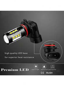 GLANBERT 2 件全新设计汽车 LED 雾灯 H4 H7 H1 灯 80W 6000K 白色汽车灯泡 H11 H3 9005 9006 汽车灯 - 白色 - 查看 7