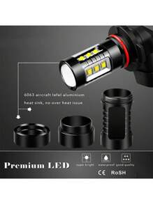 GLANBERT 2 件全新设计汽车 LED 雾灯 H4 H7 H1 灯 80W 6000K 白色汽车灯泡 H11 H3 9005 9006 汽车灯 - 白色 - 查看 8