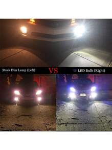 GLANBERT 2 件全新设计汽车 LED 雾灯 H4 H7 H1 灯 80W 6000K 白色汽车灯泡 H11 H3 9005 9006 汽车灯 - 白色 - 查看 9