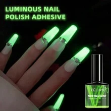 XEIJAYI XEIJAIYI 1PC 8ML Glow In The Dark Gel Nail Polish - Luminous Top Coat For Home Salon Manicure And DIY - Long-Lasting And Durable - Green - View 2