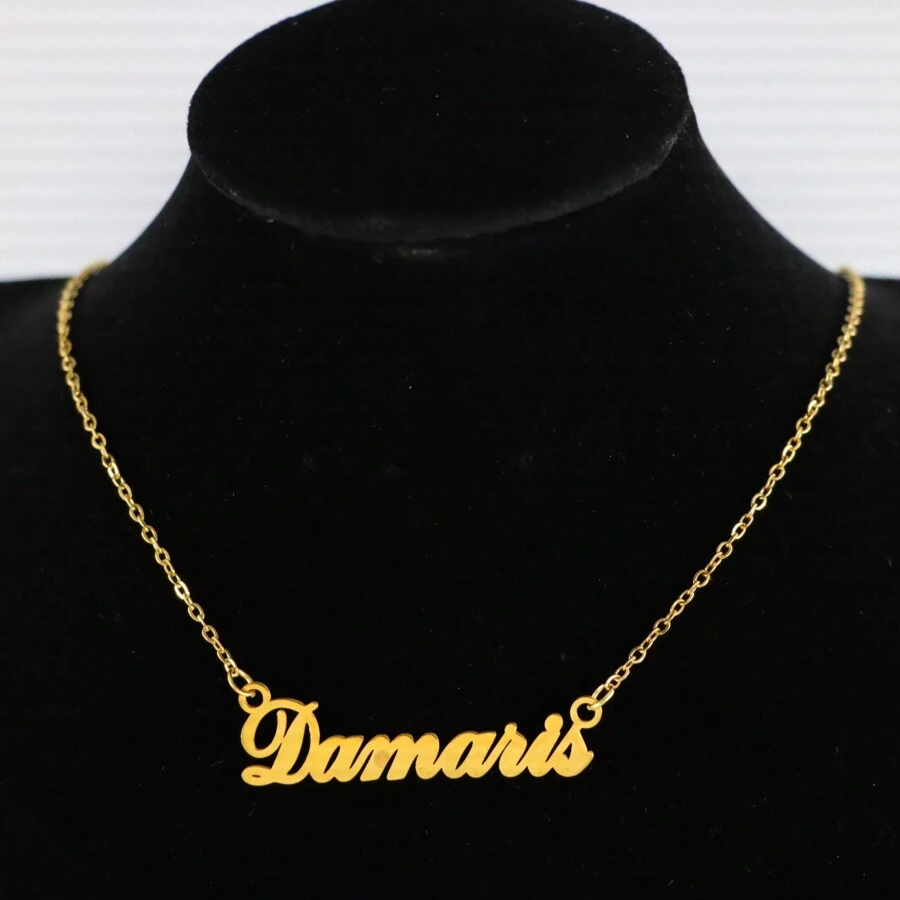 Name Necklace With D For Women Stainless Steel Pendant Necklaces - Damaris - View 1