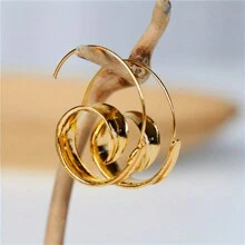 女性復古創意波西米亞風葉子包裹吊墜耳環,個性化、簡單時尚的耳飾