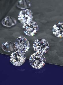 Đá quý Garnet Mozambique cắt tròn 0,5-10 Carat để làm đồ trang sức, phụ kiện tự làm cho nhẫn, dây chuyền, vòng tay, hoa tai Kim cương giả cho đám cưới Trang sức cô dâu Làm đồ trang sức kim cương - trắng - Xem 1