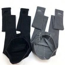 1條細腳黑色褲襪/130克中厚款縱條紋秋冬褲襪,凸顯纖細腿部線條,高腰設計,保暖並預防下墜,帶收腹和提臀功能,時尚實用,適合瑜伽,展現纖體,冬季外穿增厚褲襪