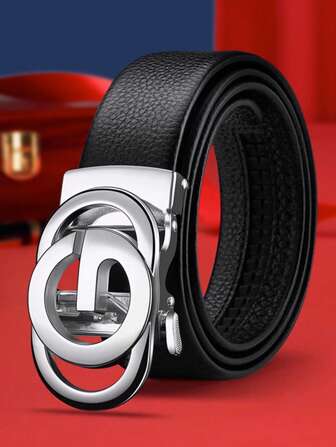 1pc Men's Automatic Buckle Leather Belt, Fashionable Casual Business All-Match Belt For Young And Middle-Aged Adults Work Casual, Business, Boyfriend Husband Father Dad Men Gift, Daily Wear, Fashion, Teen, Outdoor, Vacation, Athletic, Travel, Street, Boho, Vintage Fall, Autumn, Halloween Autumn-Winter Accessories,Suitable For Teens, Youth,Men,Casual, Outdoor, Athletic, Vacation, Graduation Gifts, Birthday, Daily Wear