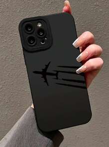 Airplane Painting Straight Edge Anti-Fall Phone Case Compatible With Iphone, Compatible With Samsung, Compatible With Xiaomi, Compatible With Huawei, Compatible With Redmi,International Version, Not The Domestic Version - Multicolor - View 1