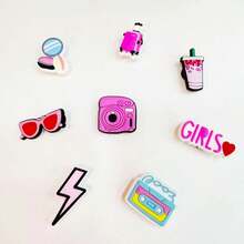 8 Piezas De Encantos De Zapatos Lindos De Dibujos Animados - Multicolor - Ver 5