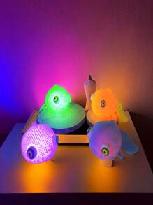 1pc Creative Blinking LED Light-Up Goldfish, Desk Decor, Fidget Toy, Random Color