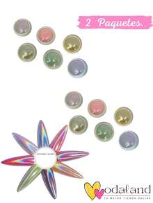 6 Colors Of Litmus Effect, Nail Decoration (2 Packages) - 粉色 - 查看 2