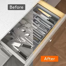 Un Présentoir De Rangement De Cuisine Multifonctionnel, Un Présentoir De Rangement De Tiroir Coulissant En Plastique Synthétique, Un Organisateur De Baguettes Et De Vaisselle Approprié Pour Les Supports Polyvalents Tels Que Les Cuisines, Les Salons, Etc.
