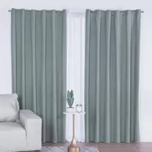 Concord Cortina Decorativa Colores Lisos 2 Paneles - Gris - Ver 1