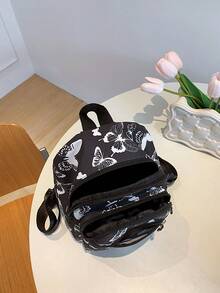 おしゃれな蝶柄リュックサック - ブラック - チェックする 2