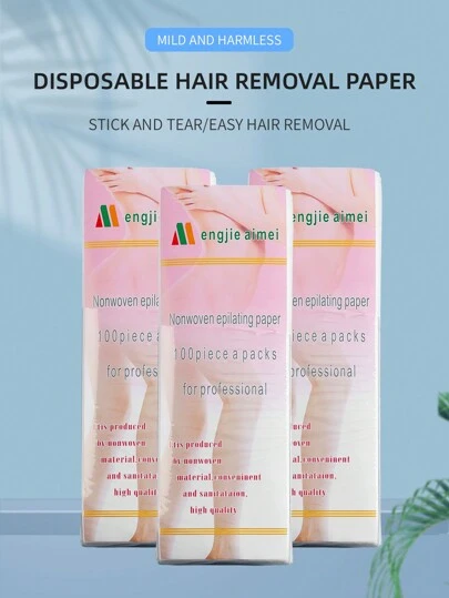 100pcs/Pack 22x7cm Wax Paper For Full Body Hair Removal, Suitable For Legs, Armpits, Lips, And Limbs, Wax Strips For Men And Women