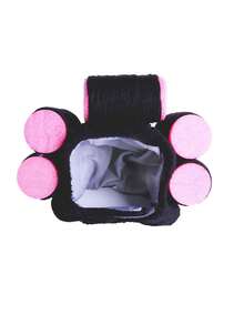 1pc Black Curly Hair Cap - Black - View 2