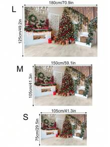 1 Miếng Giáng sinh Theo chủ đề Nhiếp ảnh Vải nền , Chế tạo Của Polyester Chất liệu Nổi bật Cây thông noel Và Còn hàng In Lý tưởng Đối với Gian hàng ảnh , Đồ trang trí Đối với Phòng thu , Cửa hàng , Buổi tiệc , Và Dễ cài đặt Chất vải Treo Tấm thảm Đồ trang trí - Nhiều màu - Xem 5