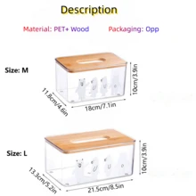 1 Miếng Trong suốt Hình gấu Hộp khăn giấy , Phong cách Đơn giản Đối với Phòng khách , Phòng ngủ , Đa chức năng Đối với Ô tô/xe hơi Khăn giấy ăn Lưu trữ - Trong sáng - Xem 9