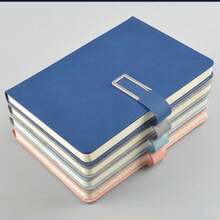 Luxury A5 U-clip Notebook - Brown - View 5