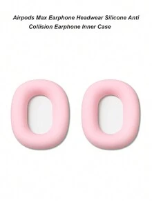 Compatible With Apple Max Headphone Protective Cover, Silicone Anti-Collision Headphone Inner Shell - Pink - View 4