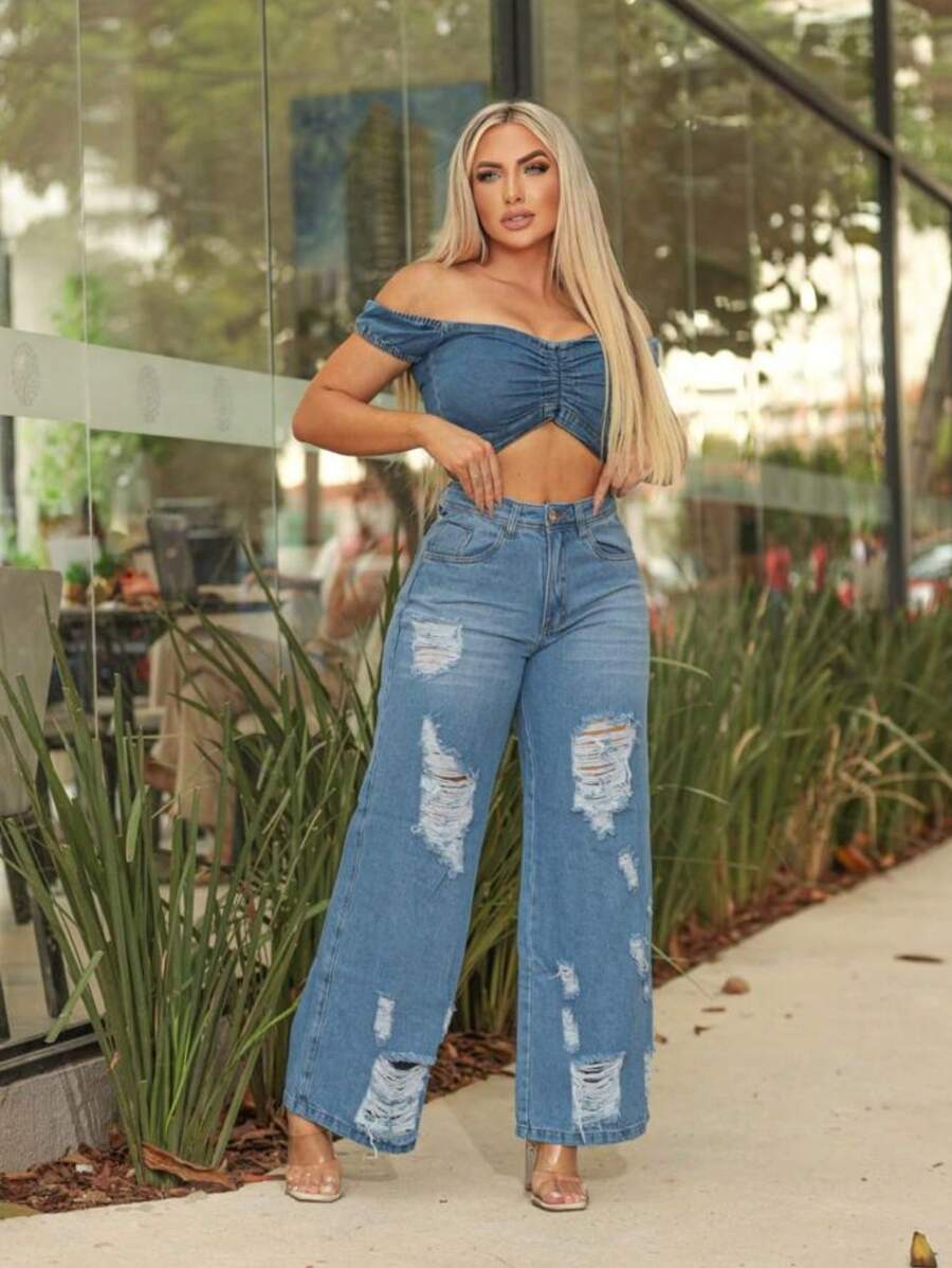 Women Pants - Rửa nhẹ - Xem 1