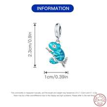 1個全新美麗獨特的925純銀動物系列變色龍吊墜,適用於手鍊項鍊豪華禮品diy珠寶製作 -感恩節禮物 - 彩色 - 查看 3