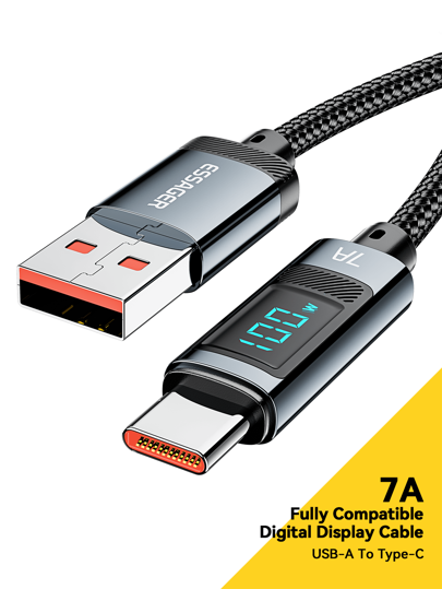 ESSAGER Essager USB Type C Cable Compatible With Iphone 15pro Honor Super Charge 66W/100W Fast Charging USB C Charger Data Cable Wire Cord