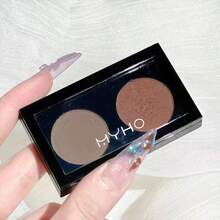 1pc Dual-Color Portable Eyeshadow Palette In Minimalist Sexy Style - 05# - View 2