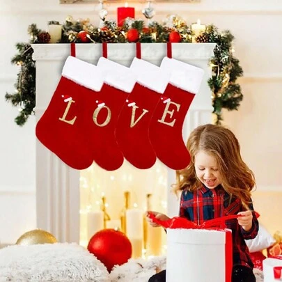 1pc Christmas Stocking Christmas Stockings Christmas Decorations For Home Christmas Decorations-A Festive Holiday Accessory For Room Decor, Birthday Parties, And Christmas Gift Birthday Home Decor Winter
