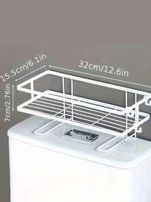 1入浴室馬桶上方收納架,白色浴室收納架,多功能浴室收納架,無需鑽孔節省空間,浴室配件