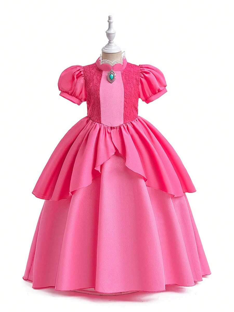 Vestido de princesa Bibi para fiesta de Navidad para niña, vestido de fiesta para niñas para Halloween, Navidad, vestido de manga abullonada adecuado para el cumpleaños de niñas, boda, celebración de festivales, ocasión formal